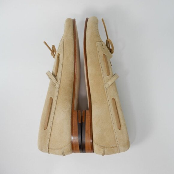 HEREU Lorea Moc Toe Lorea Mary Jane Loafers Size 10.5 41 Beige Suede NEW $470 - Picture 11 of 12